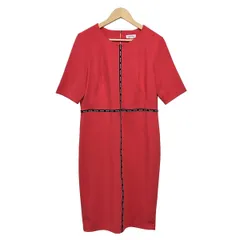 CalvinKlein(カルバンクライン) ワンピース サイズ14 XL レディース - ピンクレッド 半袖/ロング
