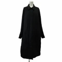 ユニクロ UNIQLO ロングコート 中綿 XXL ネイビー 紺 無地 レギュラーカラー 長袖 /PP ■ECD001