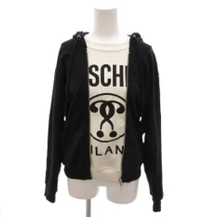 モスキーノ MOSCHINO ドッキングパーカー 38 黒 ブラック フード ジップアップ  /HW ■ECG003のサムネイル