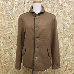 【中古】[印象BC] ikka イッカ メンズ M ココアブラウン ウール×レーヨン×ポリ ハーフコート 裏地付き ラウンドカラー ボタン留め 長袖 無地のサムネイル