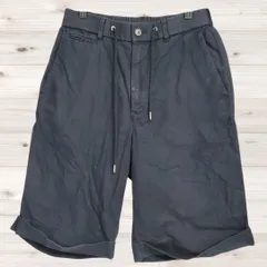 B1956 グローバルワーク GLOBAL WORK ショートパンツ ハーフパンツ 短パン(S) ネイビー系 イージー 無地 コットン 綿 リネン 麻 シンプル