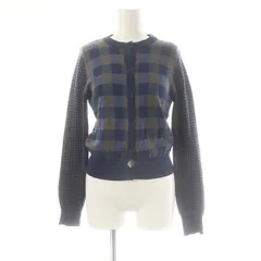 スライ SLY カーディガン チェック ニット 長袖 F ネイビー /HK ■OS ■GY39 ■AX