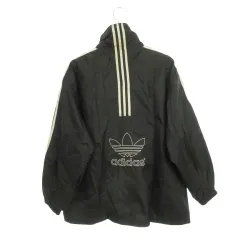 アディダスオリジナルス adidas originals ウィンドブレーカー M 黒 ブラック 長袖 3本ライン トレフォイルロゴ /AH13 ■GY61のサムネイル