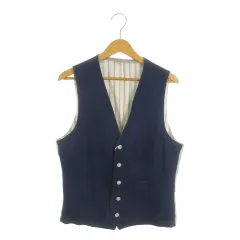 マッキントッシュフィロソフィー MACKINTOSH PHILOSOPHY ベスト 前開き 40 紺 ネイビー Vネック /MN33 ■GY99のサムネイル