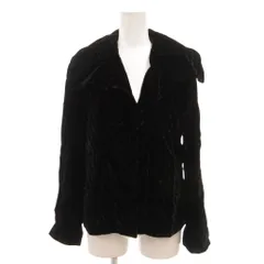 エンポリオアルマーニ EMPORIO ARMANI 美品 ジャケット 上着 38 黒 ブラック ベルベット 長袖 襟付き /RG ■GY06のサムネイル