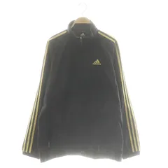 アディダス adidas トラックジャケット サイドライン M 黒 ブラック ゴールド色 /MF ■OS ■AD