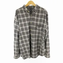 90S FADED GLORY フェイデッド グローリー フランネル シャツ 長袖 チェック グレー ブラック Ｍ ヴィンテージ オールド トップス