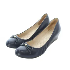 コールハーン COLE HAAN TALI GRAND LAC WDG40 パンプス 6.5 23.5cm ネイビー ラウンドトゥ リボン飾り キルティングインソール /RI ■OS