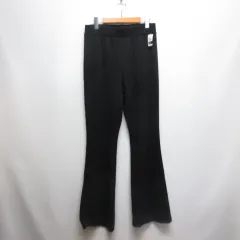 ギャップ GAP ストレッチ フレア レギンス パンツ M 黒 ブラック 裾スリット ウエストゴム タグ付き