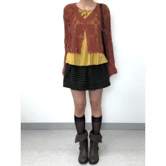 日本ヴィンテージ ミニ スカート ストライプ スカート