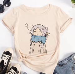 최종 가격! 장례식프리렌 프리렌 머플러 T 셔츠 여성
