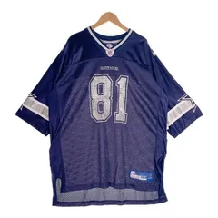 REEBOK リーボック NFL Dallas Cowboys ダラス カウボーイズ  TERRELL OWENS 半袖 フッドボール シャツ ジャージ ネイビー ホワイト 7009A07 Size 2XLのサムネイル