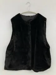 Heather ヘザー ベスト F ブラック 無地