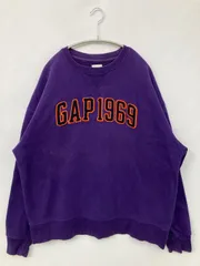 GAP ギャップ スウェット M パープル コットン ワンポイント ブランドロゴ 長袖
