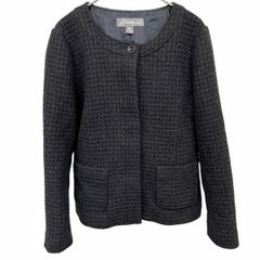 evam eva - 美品 evam eva ボトル襟アンゴラ混ウールジャケット 1 ノーカラー 美品 evam eva ボトル襟アンゴラ混ウールジャケット 1 ノーカラー