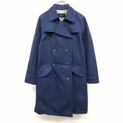 古着 ユナイテッドアローズ リズムオブライフ UNITED ARROWS Rhythm of Life トレンチコート 裏地付き 長袖 日本製 綿100% S 紺系 レディース