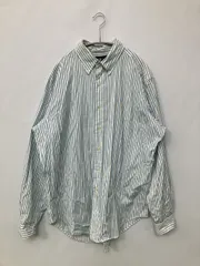 Ralph Lauren ラルフローレン シャツ/ブラウス L ホワイト コットン ストライプ柄 ワンポイント ブランドロゴ ミドル丈 長袖 ボタンダウン