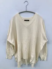 AMERICAN HOLIC アメリカンホリック ニット/セーター F アイボリー コットン ナイロン 無地 ミドル丈 長袖 Vネック