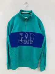 GAP ギャップ スウェット XS グリーン コットン 裏起毛 前面プリント ブランドロゴ 長袖
