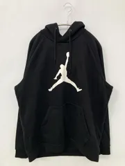 JORDAN ジョーダン パーカー XL ブラック コットン 裏起毛 前面プリント ブランドロゴ プルオーバー 長袖