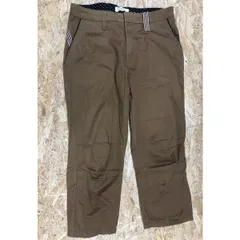 【中古】[印象BC] HALHAM ハルハム メンズ XLサイズ 茶 ブラウン パンツ ドレーピング ロールアップ裾 裾裏地付き 一部ドット柄 大きめサイズ ビッグサイズのサムネイル