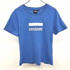 【新品】[印象N] DR.DENIM ドクターデニム Tシャツ / カットソー レディース S 杢ブルー オーガニックコットン100% ロゴプリント 丸首 半袖のサムネイル