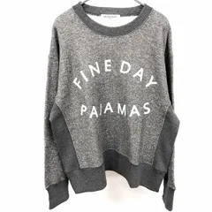 【中古】[印象A] gelato pique HOMME ジェラートピケ オム スウェット / トレーナー / 部屋着 / ルームウェア / ワンマイルウェア メンズ M 杢グレー 裏毛 英字プリント 丸首 サイドリブ 長袖のサムネイル