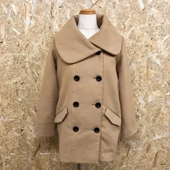 【中古】[印象BC] INGNI イング レディース M ベージュブラウン ハーフコート ジャケット キルティング裏地 ボタン留め 大きな丸襟 無地 長袖 アウターのサムネイル