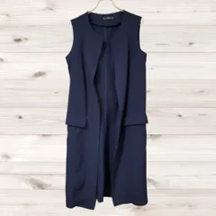 A1592 ソルディラン SOLDYLAN ジレ ベスト(M) ネイビー 無地 ノーカラー