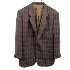 良品✨ テーラード ジャケット グレー ツイード チェック 総柄 秋 冬