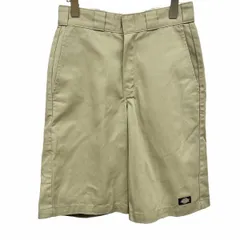 古着 ディッキーズ Dickies ワークパンツ チノパンツ ショーツ ショートパンツ ハーフパンツ ストレート ポリ×綿 28 ベージュカーキ メンズ
