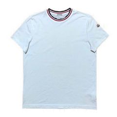MONCLER 刺繍 ロゴ トリコ L ホワイト Tシャツ 4S266 - メルカリ