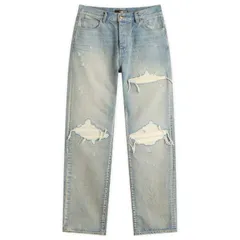 アミリ メンズ ボトムス デニムパンツ スエード AMIRI Suede Straight Mx1 Jeantique Indigo インディゴ