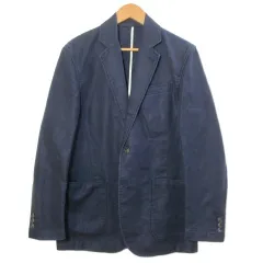 ランズエンド LANDS' END テーラードジャケット シングル 3つボタン段返り コットンリネン A5 M相当 紺 ネイビー /Xのサムネイル
