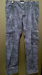 35インチ ネイビー系 カモカーゴパンツ