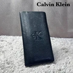 Calvin Klein カルバンクライン 本革 シボレザー 長財布 ブラックのサムネイル