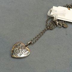 新品ナバホ族Shirley Skeets作ハートペンダントトップネックレス 