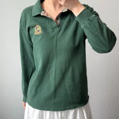 M バーバリー グリーン ポロTシャツ