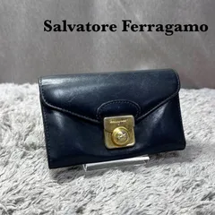 Salvatore Ferragamo サルヴァトーレフェラガモ レザー ゴールド金具 カードケース