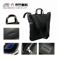 Paul Smith ポールスミス トート BAG バッグ ショルダー ストラップ カーフ レザー ロゴ 新品 ★ ブラック  M162..