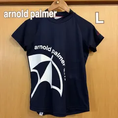 アーノルドパーマー(arnold palmer) ゴルフウェア 半袖シャツ レディース ビックロゴ半袖シャツ  ネイビー　サイズL