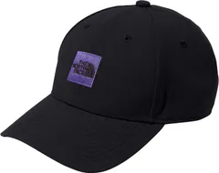 ザ・ノース・フェイス THE NORTH FACE アウトドア スクエアロゴキャップ メンズ レディース 帽子 シンプル 紫外線 UVカット UPF50+ 日除け 暑さ対策 面ファスナー サイズ調整可能 ワンポイント  NN02 KO ブラック×オプティックバ