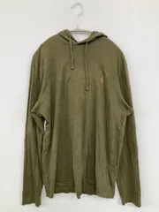 Polo Ralph Lauren ポロラルフローレン パーカー M カーキ コットン 無地 ワンポイント プルオーバー 長袖