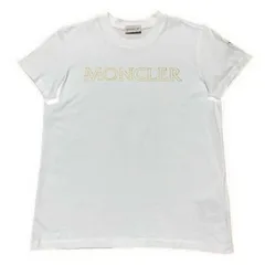 モンクレール　ゴールド文字　ワッペン　Tシャツ　S ホワイト　3S612