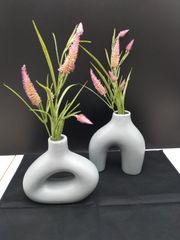 陶器オブジェ グラフィカルフラワーベース 国産ビンテージ 小物 