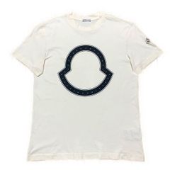 美品！XLサイズ!モンクレール tシャツ ビックスタッズロゴ 刺繍 ロゴ 