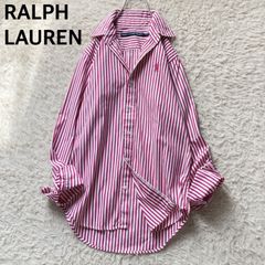 ラルフローレン リネンシャツ メンズLG レディースXL相当 ポニー刺繍