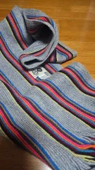 (新品) ポール・スミス マルチ ストライプ ウール マフラー