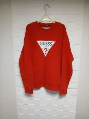 GUESS ゲス 三角 ロゴ スウェット レッド ㅡM