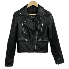 DIESEL(ディーゼル) ライダースジャケット サイズXS レディース 黒 春・秋物/ジップアップ